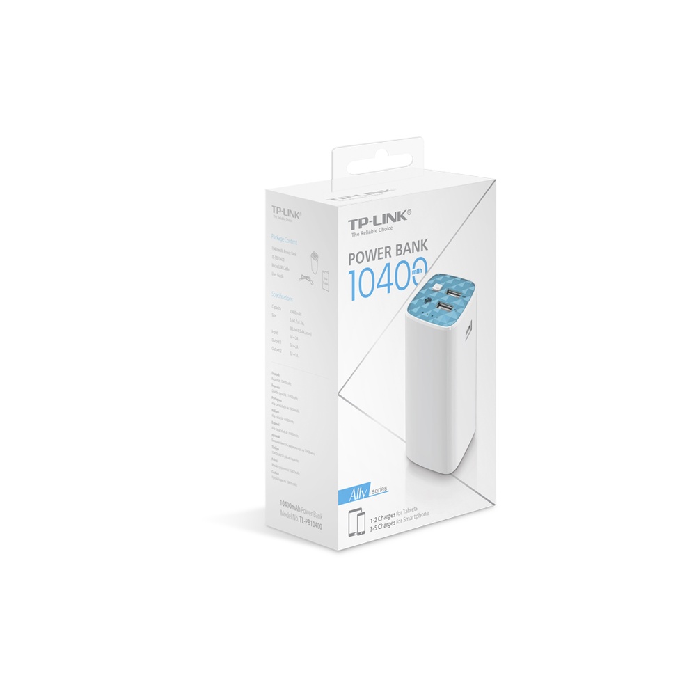 Power Bank 10400 mAh, TP-LINK, TL-PB10400